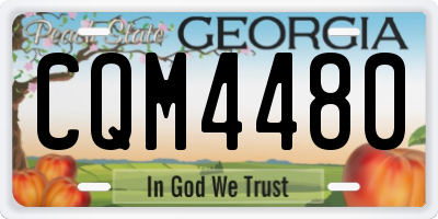 GA license plate CQM4480