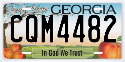 GA license plate CQM4482