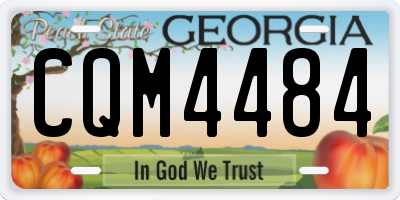 GA license plate CQM4484