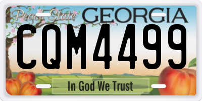 GA license plate CQM4499