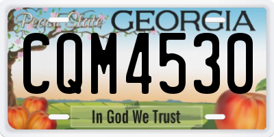 GA license plate CQM4530