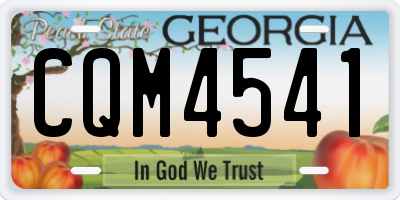 GA license plate CQM4541