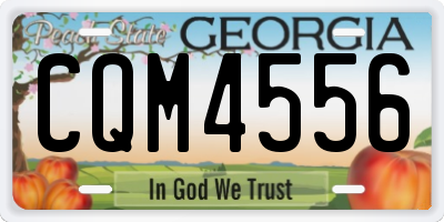 GA license plate CQM4556