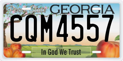 GA license plate CQM4557