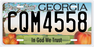 GA license plate CQM4558