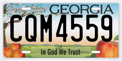 GA license plate CQM4559