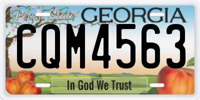 GA license plate CQM4563