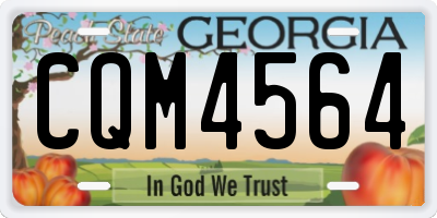 GA license plate CQM4564