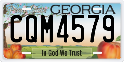 GA license plate CQM4579