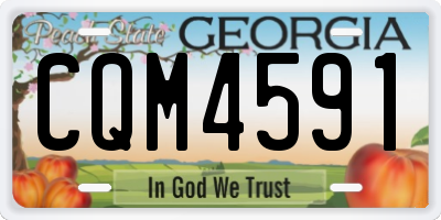 GA license plate CQM4591