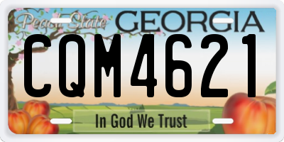 GA license plate CQM4621