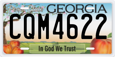 GA license plate CQM4622