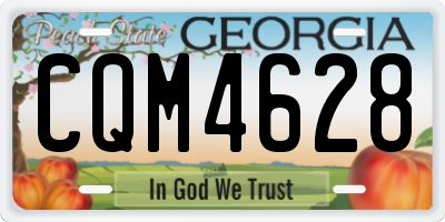 GA license plate CQM4628