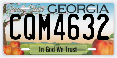 GA license plate CQM4632