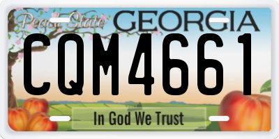 GA license plate CQM4661