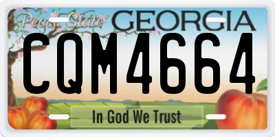 GA license plate CQM4664