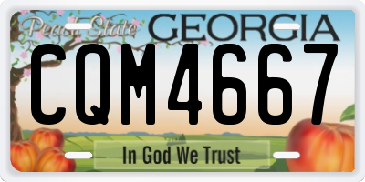 GA license plate CQM4667