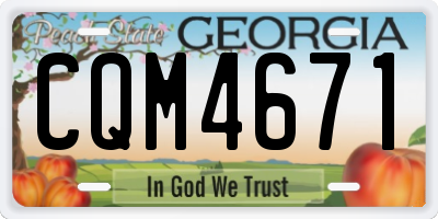 GA license plate CQM4671