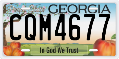 GA license plate CQM4677