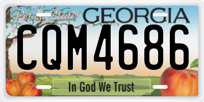 GA license plate CQM4686
