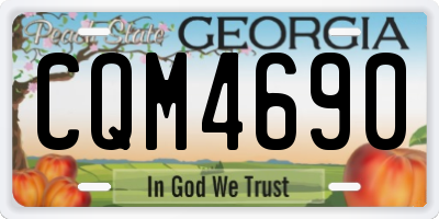 GA license plate CQM4690