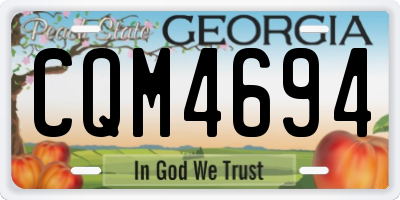 GA license plate CQM4694