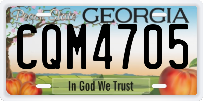 GA license plate CQM4705