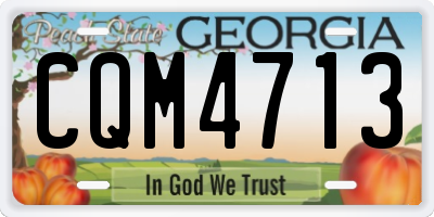 GA license plate CQM4713