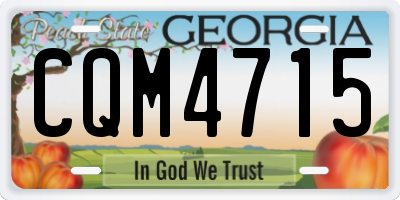 GA license plate CQM4715