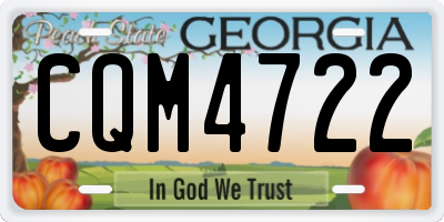 GA license plate CQM4722