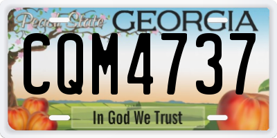 GA license plate CQM4737