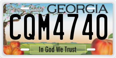 GA license plate CQM4740