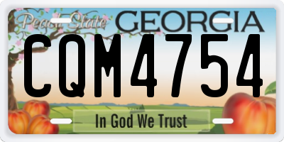 GA license plate CQM4754