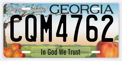 GA license plate CQM4762