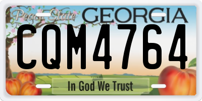 GA license plate CQM4764