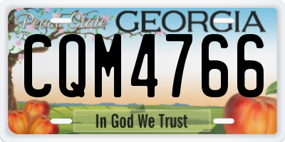 GA license plate CQM4766