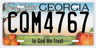 GA license plate CQM4767