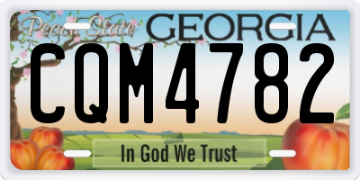 GA license plate CQM4782