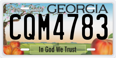 GA license plate CQM4783