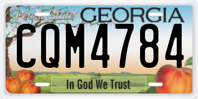 GA license plate CQM4784