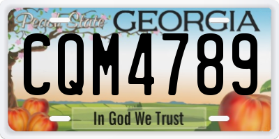 GA license plate CQM4789