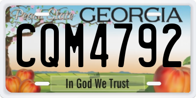 GA license plate CQM4792