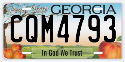 GA license plate CQM4793