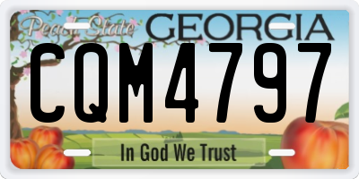 GA license plate CQM4797