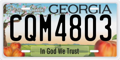 GA license plate CQM4803