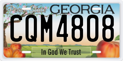 GA license plate CQM4808
