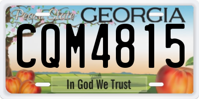 GA license plate CQM4815