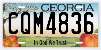 GA license plate CQM4836