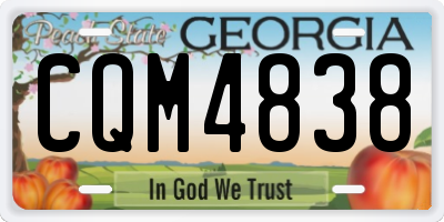 GA license plate CQM4838
