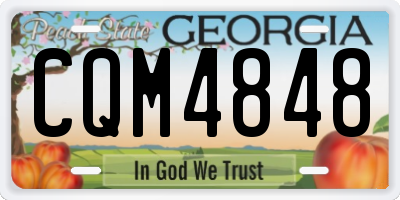 GA license plate CQM4848